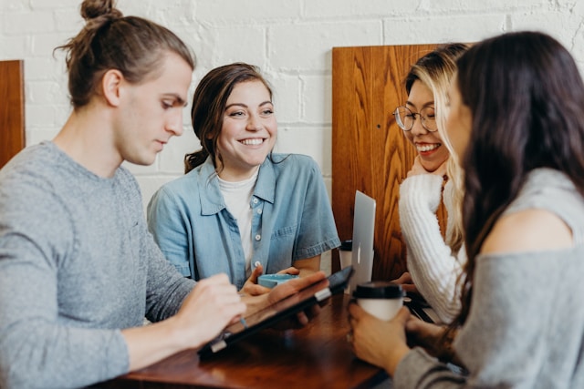 Coffee shop gathering